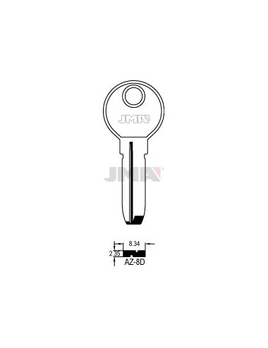 LLAVE JMA SEGUR. AZ 8D (ALPACA)