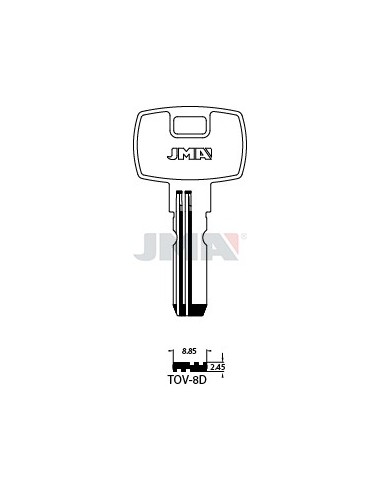 LLAVE JMA SEGUR. TOV 8D  LATON
