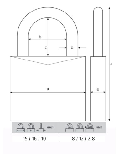 ABUS CANDADO TITALIUM 15MM 54TI/15