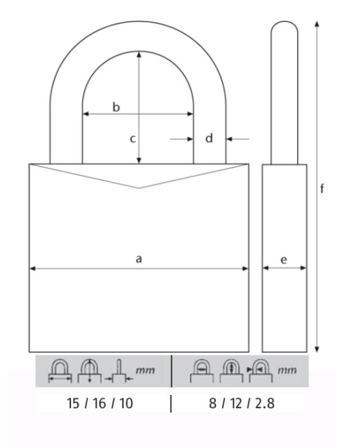 ABUS CANDADO TITALIUM 15MM 54TI/15
