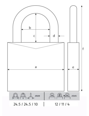 ABUS CANDADO TITALIUM 25MM. 54TI/25
