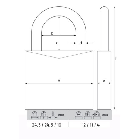 ABUS CANDADO TITALIUM 25MM. 54TI/25