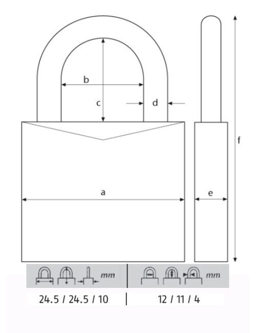 ABUS CANDADO TITALIUM 25MM. 54TI/25