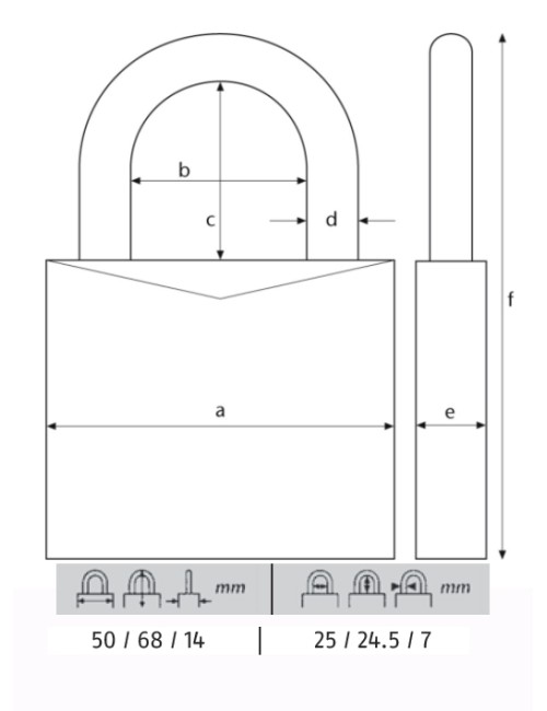 ABUS CANDADO TITALIUM 50MM. 54TI/50