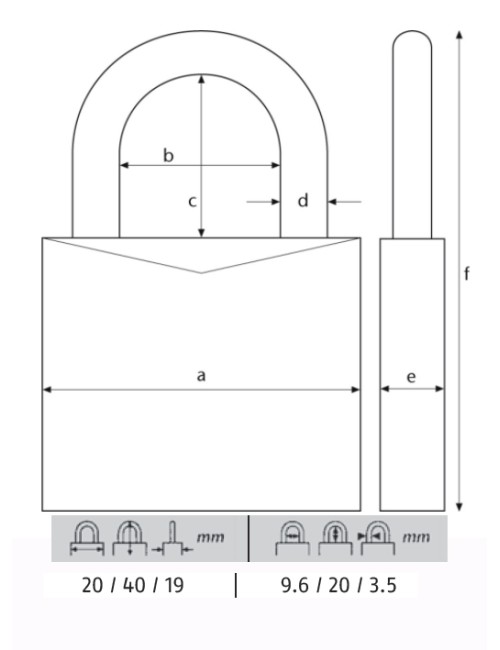 ABUS CANDADO TITALIUM 20MM ARCO L 54TI/20HB20