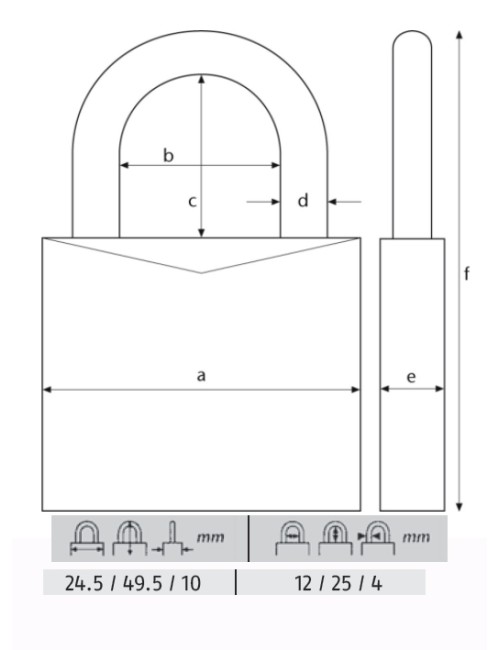 ABUS CANDADO TITALIUM 25MM ARCO L 54TI/25HB25