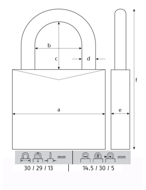 ABUS CANDADO TITALIUM 30MM ARCO L 54TI/30HB30