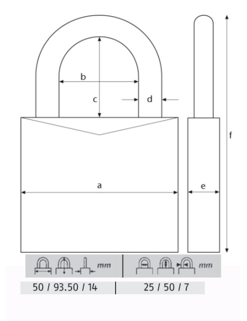 ABUS CANDADO TITALIUM 50MM ARCO L 54TI/50HB50