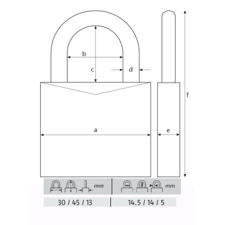 ABUS CANDADO TITALIUM LL.IGUAL 30MM 54TI/30KA