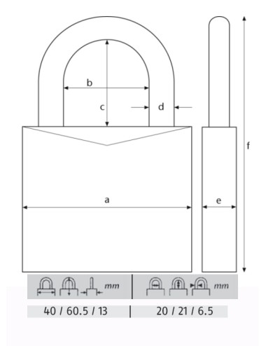 ABUS CANDADO TITALIUM LL.IGUAL 40MM 54TI/40KA