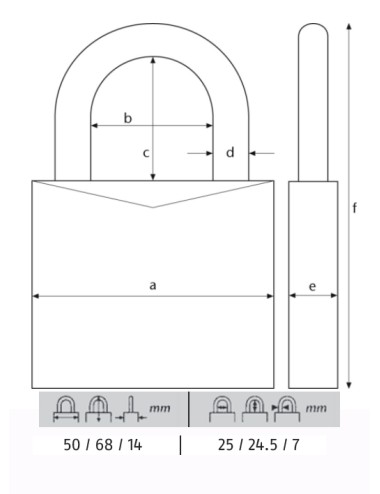 ABUS CANDADO TITALIUM LL.IGUAL 50MM 54TI/50KA
