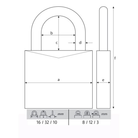 ABUS CANDADO 713/15MM.