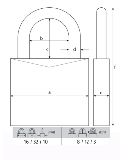 ABUS CANDADO 713/15MM.KA LLAVES IGUALES