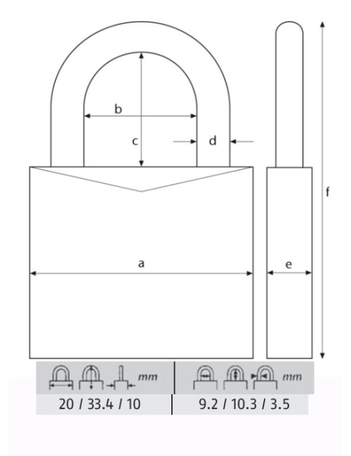 ABUS CANDADO 713/20MM.KA LLAVES IGUALES