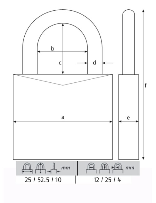 ABUS CANDADO 713/25HB25MM. ARCO L
