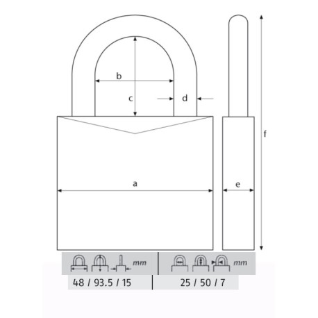 ABUS CANDADO 713/50HB50MM. ARCO L