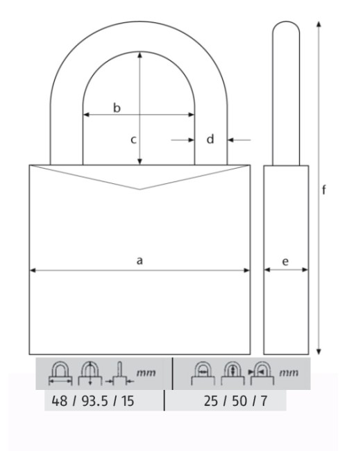 ABUS CANDADO 713/50HB50MM. ARCO L