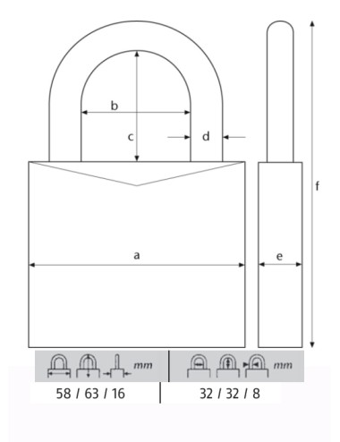 ABUS CANDADO 713/60MM.