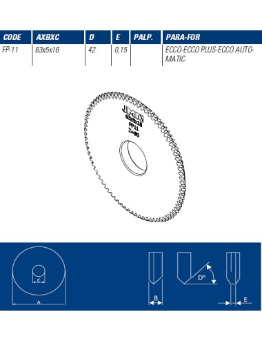 JMA FRESA FP11 - 63 * 5 * 16 - ECCO/PLUS/AUT