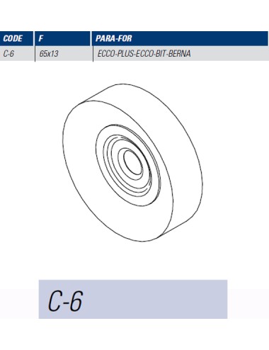 JMA CEPILLO MAQUINA C6 - 65X13  ECCO PLUS/BIT/BERNA