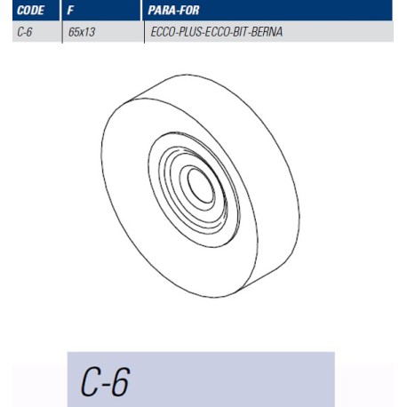 JMA CEPILLO MAQUINA C6 - 65X13  ECCO PLUS/BIT/BERNA
