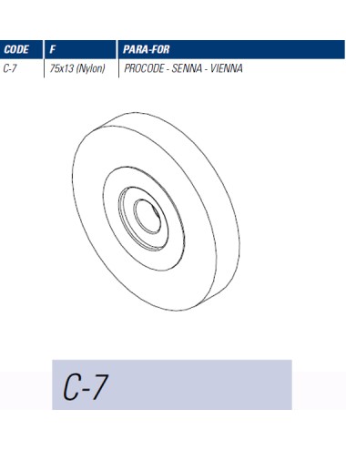 JMA CEPILLO MAQUINA C7 - 75x13 NYLON - VIENNA