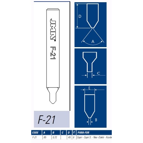 JMA FRESA MAQUINA LLAVES PUNTOS F-21