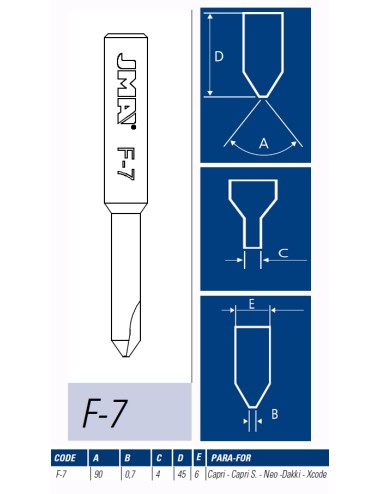 JMA FRESA MAQUINA LLAVES PUNTOS F-7