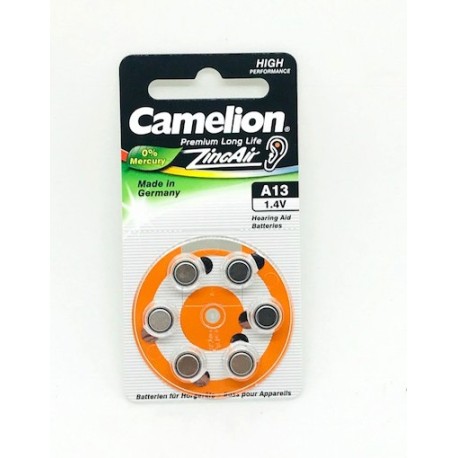 CAMELION PILA AUDIFONO  -A13 (BLIS 6)