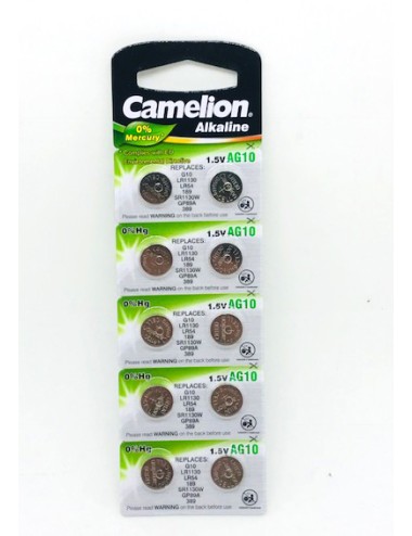 CAMELION PILA PLUS ALCALINA AG10 -LR1130 (BLIS 10 UDS)