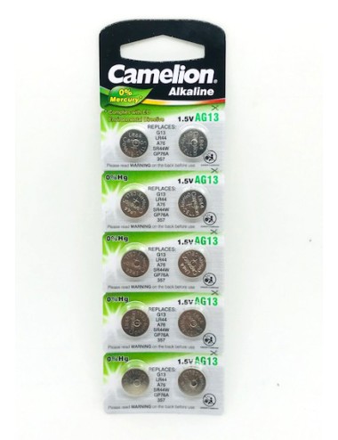 CAMELION PILA PLUS ALCALINA AG13 -LR44 (BLIS 10 UDS)