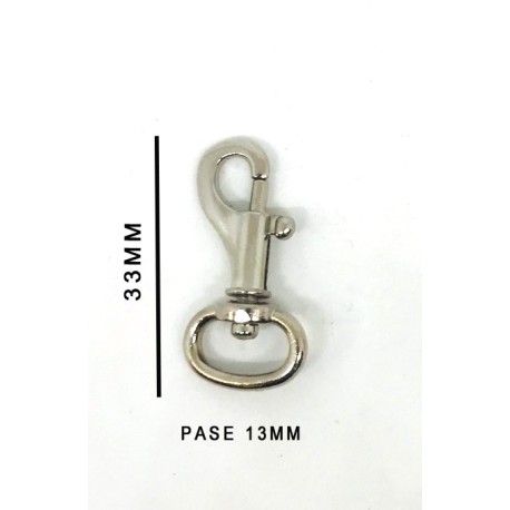 MOSQUETON BOLSO ZAMACK 8204 13MM.