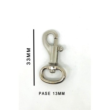 MOSQUETON BOLSO ZAMACK 8204 13MM.