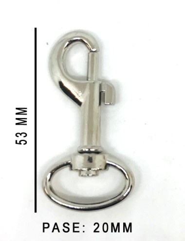 MOSQUETON BOLSO ZAMACK 8204 20MM.