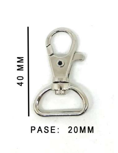 MOSQUETON BOLSO ZAMACK 8202- 393 20MM.