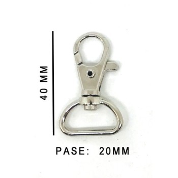 MOSQUETON BOLSO ZAMACK 8202- 393 20MM.