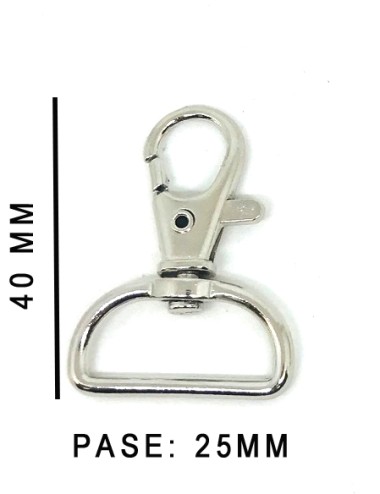 MOSQUETON BOLSO ZAMACK 8202-393 25MM.