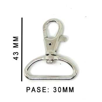 MOSQUETON BOLSO ZAMACK 8202-393 30MM.