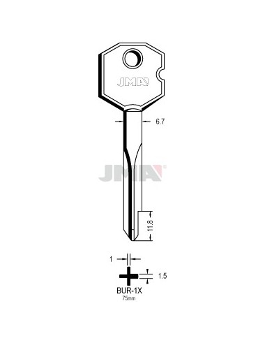 LLAVE JMA CRUCIFORME DEB 1X